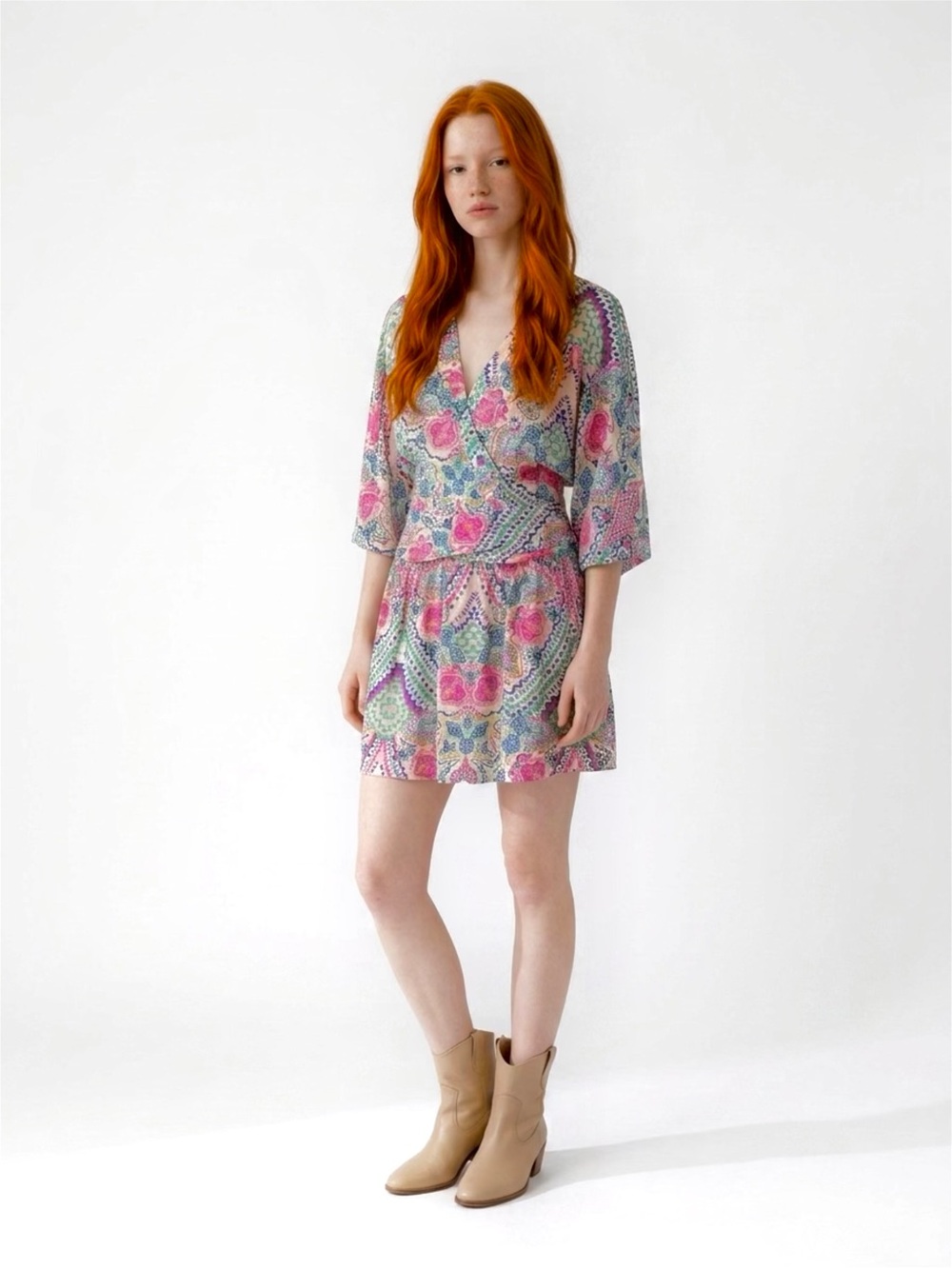 MAEVE ANTHROPOLOGIE SIYA DRESS SIZE 6 KIMONO MINI EUC
